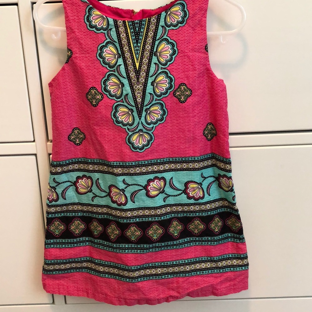 Pink and Aqua Floral Dress Genuine Kids Oshkosh 2T